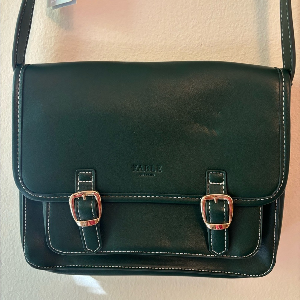 Fable Green Leather Satchel